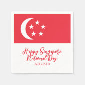Happy Singapore National Day Singapore Flag Serviette (Vorderseite)