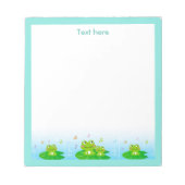 Happy Singing Frogs Simple Notepad Notizblock (Vorderseite)