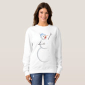 Happy Singing Snowman Weihnachten Sweatshirt (Vorne ganz)