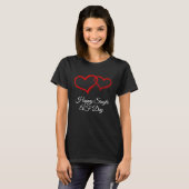 Happy Single AF Day Valentines Day Humor T-Shirt (Vorne ganz)