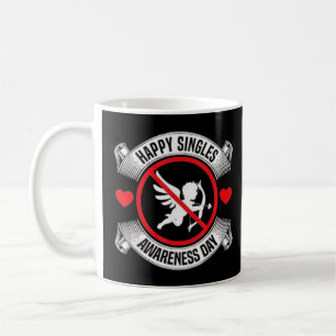 Happy Single Awareness Day Anti Cupid Anti-Valent Kaffeetasse