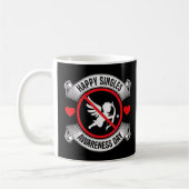 Happy Single Awareness Day Anti Cupid Anti-Valent Kaffeetasse (Links)
