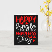 Happy Single Awareness Day - Funny Anti-Valentines Karte (Gelbe Blume)