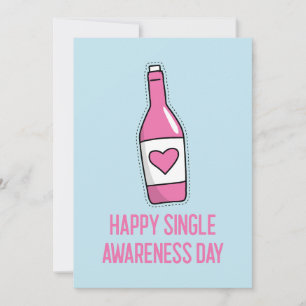 Happy Single Awareness Day Karte