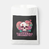 Happy Single Awareness Day Valentines Skull Geschenktütchen (Vorderseite)