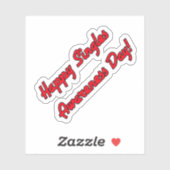Happy Singles Awareness Day Text Design Aufkleber (Blatt)