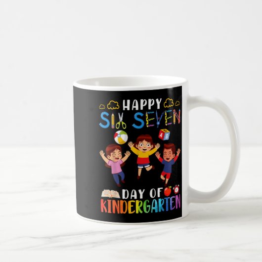 Happy Six Seven Day Of Kindergarten Student Back T Kaffeetasse (Rechts)