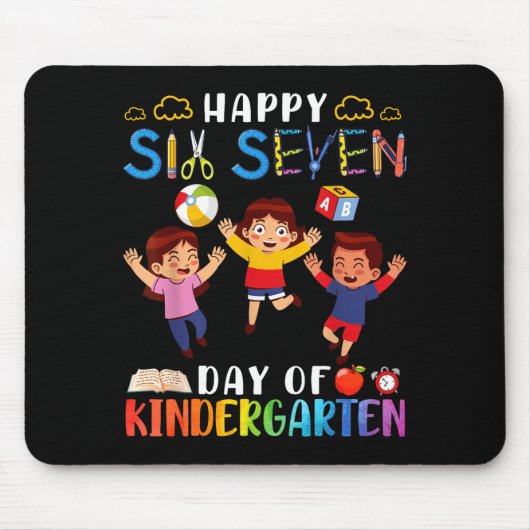 Happy Six Seven Day Of Kindergarten Student Back T Mousepad (Vorne)