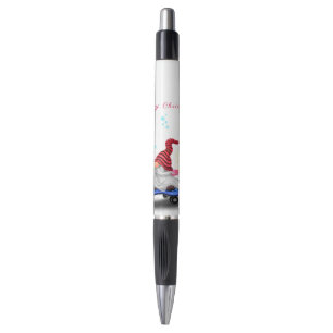 Happy Skater Gnome mit Geschenken und Sparkler - F Kugelschreiber