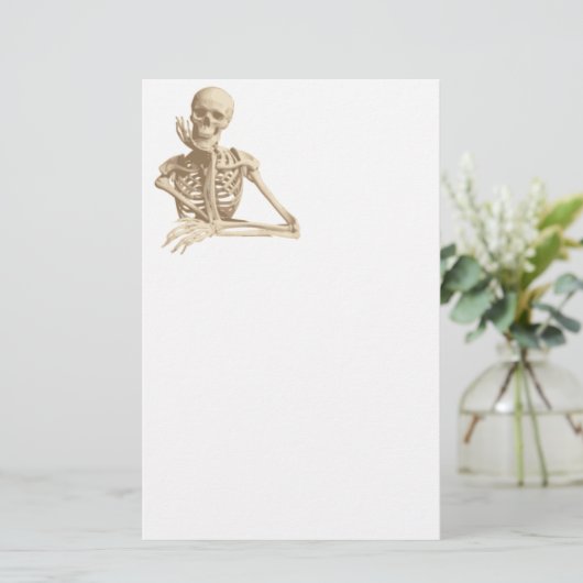 Happy Skeleton Briefpapier (Stehend Vorderseite)