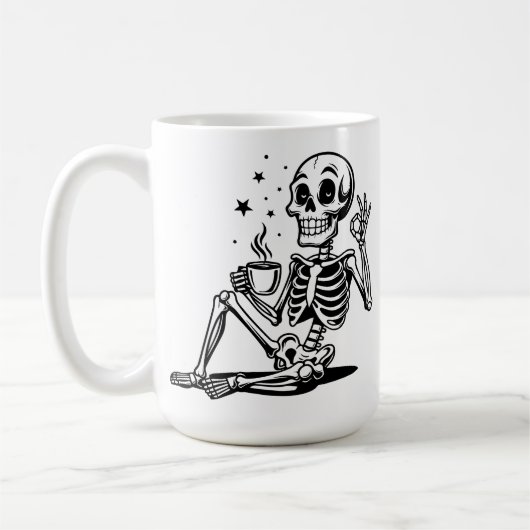 Happy Skeleton Coffee Break Kaffeetasse (Links)