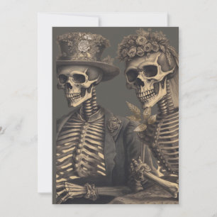 Happy Skeleton Couple Einladung