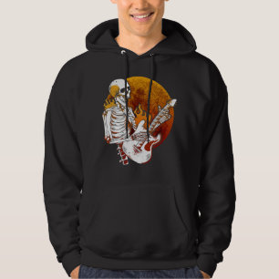 Happy Skeleton Electric Gitarre Typ Spooky Hallowe Hoodie