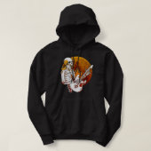 Happy Skeleton Electric Gitarre Typ Spooky Hallowe Hoodie (Design vorne)