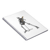 Happy Skeleton Gitarre Typ Spooky Halloween Notizblock (Rechte Seite)