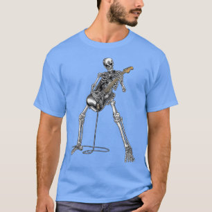 Happy Skeleton Gitarre Typ Spooky Halloween Rock B T-Shirt