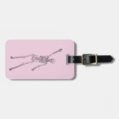 Happy Skeleton Personalized Gepäckanhänger (Vorderseite horizontal)