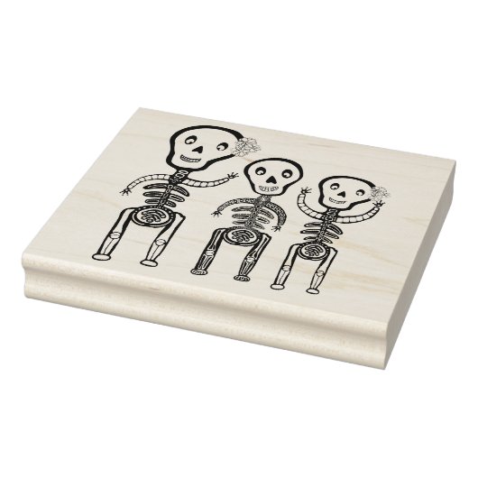 "Happy Skeletons Gummistempel (Stempel)
