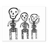 "Happy Skeletons Gummistempel (Prägung)