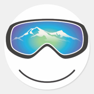 Happy Skier/Snowboarder Sticker