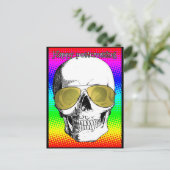 Happy Skull Postkarte (Stehend Vorderseite)