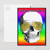 Happy Skull Postkarte (Vorne/Hinten)