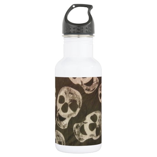 Happy Skulls Edelstahlflasche (Vorderseite)
