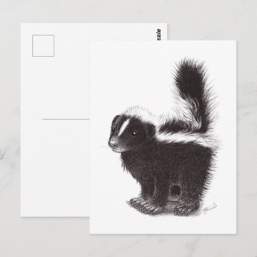 Happy Skunk Postkarte (Vorne/Hinten)