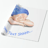 Happy Sleeping Baby Wrapping Papier Ihr Textname Geschenkpapier (Ungerollt)