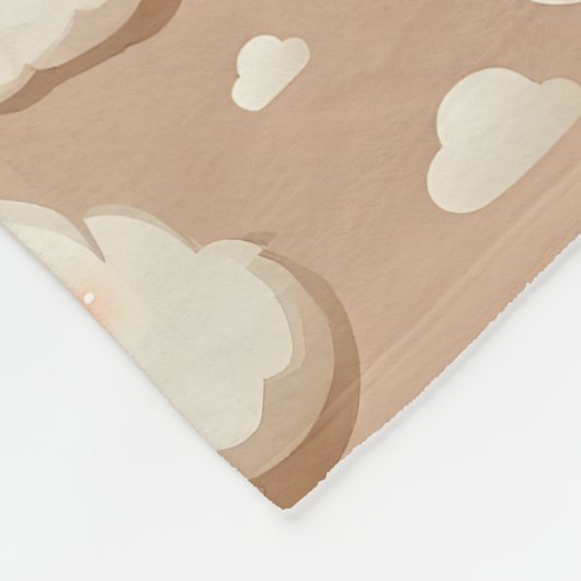 Happy Sleepy Clouds Fleecedecke (Ecke)
