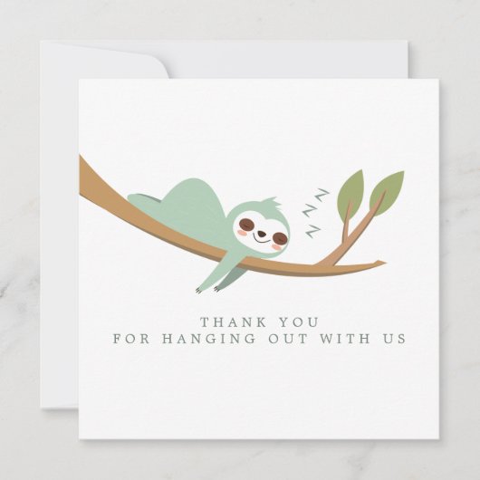 Happy Sloth Danky Card (Vorderseite)