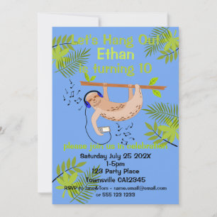 Happy Sloth Einladung