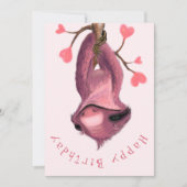 Happy Sloth Funny Birthday Card (Vorderseite)