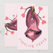 Happy Sloth Funny Birthday Card (Vorne/Hinten)