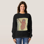 Happy Sloth in einem Baum Sweatshirt (Vorne ganz)