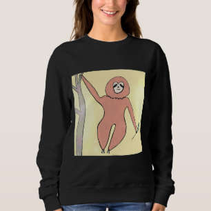 Happy Sloth in einem Baum Sweatshirt