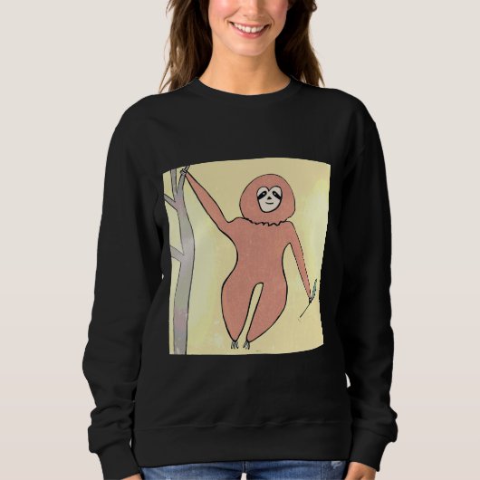 Happy Sloth in einem Baum Sweatshirt (Vorderseite)