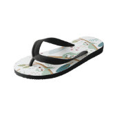 Happy Sloth Pattern Kinderbadesandalen (Schrägansicht)