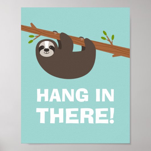 Happy Sloth Poster (Vorne)