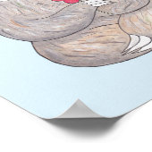 Happy Sloth Poster Niedlich Sloth mit Blume Print (Ecke)