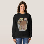 Happy Sloth Relaxing Relaxing Fit Sweatshirt (Vorne ganz)