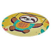 Happy Sloth Swing Design Schneidebrett (Ecke)