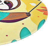 Happy Sloth Swing Design Schneidebrett (Ecke)