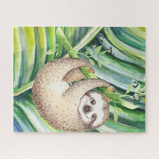 Happy Sloth Tropical Puzzle (Horizontal)