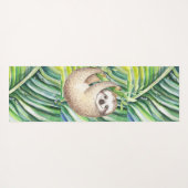 Happy Sloth Tropical Yogamatte (Rückseite (Horizontal))