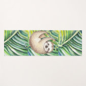 Happy Sloth Tropical Yogamatte (Vorderseite (Horizontal))