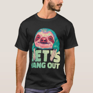 Happy Sloth Watercolor Lasse S Hang Out Tier T-Shirt