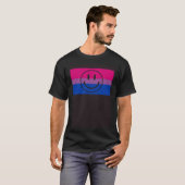 Happy Smile Face Gay Bisexual Pride Flag Queer T-Shirt (Vorne ganz)