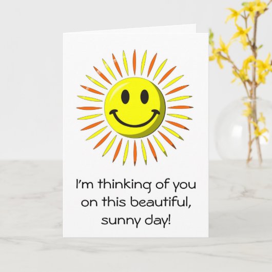 Happy Smile - Gesicht Karte (Gelbe Blume)