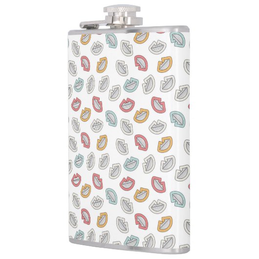 Happy Smile Lips Flachmann (Links)